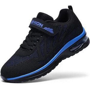 🆕Kids 3208-black Blue Running Breathable Lightweight Non Slip Sneaker